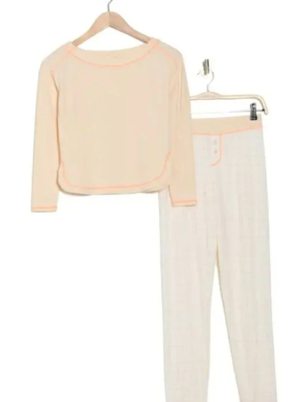 Free People Intimately Chill Evening pajama set ivory combo size XS/S